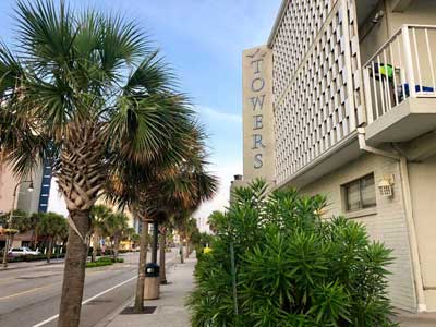 The Towers Motel is conveniently located in the heart of Myrtle Beach. We are just steps from the beach, a short walk to the ferris wheel and the center of 